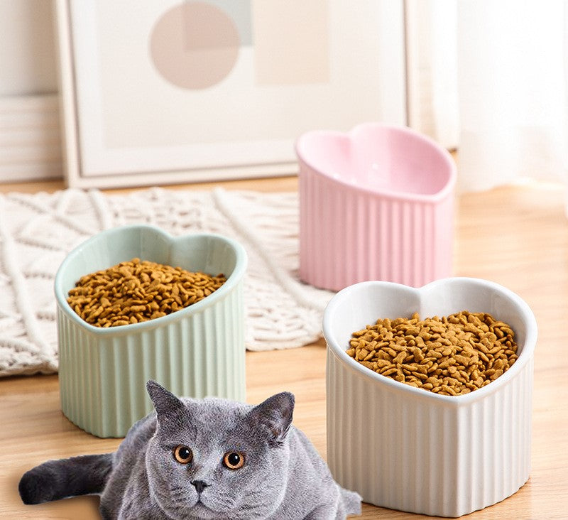 Pet supplies new ceramic bowl color glaze bowl cat bowl dog bowl slanted cat bowl ceramic pet bowl pet food bowl